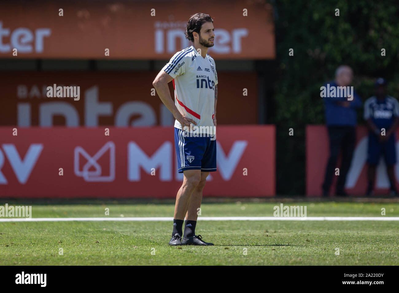 GRANDE SÃO PAULO, SP - 30.09.2019: TREINO DO SÃO PAULO - Hudson während des Trainings. Der Fußball-Club Sao Paulo Team Training am Morgen des Montag, September 30, 2019. (Foto: Van Campos/Fotoarena) Stockfoto