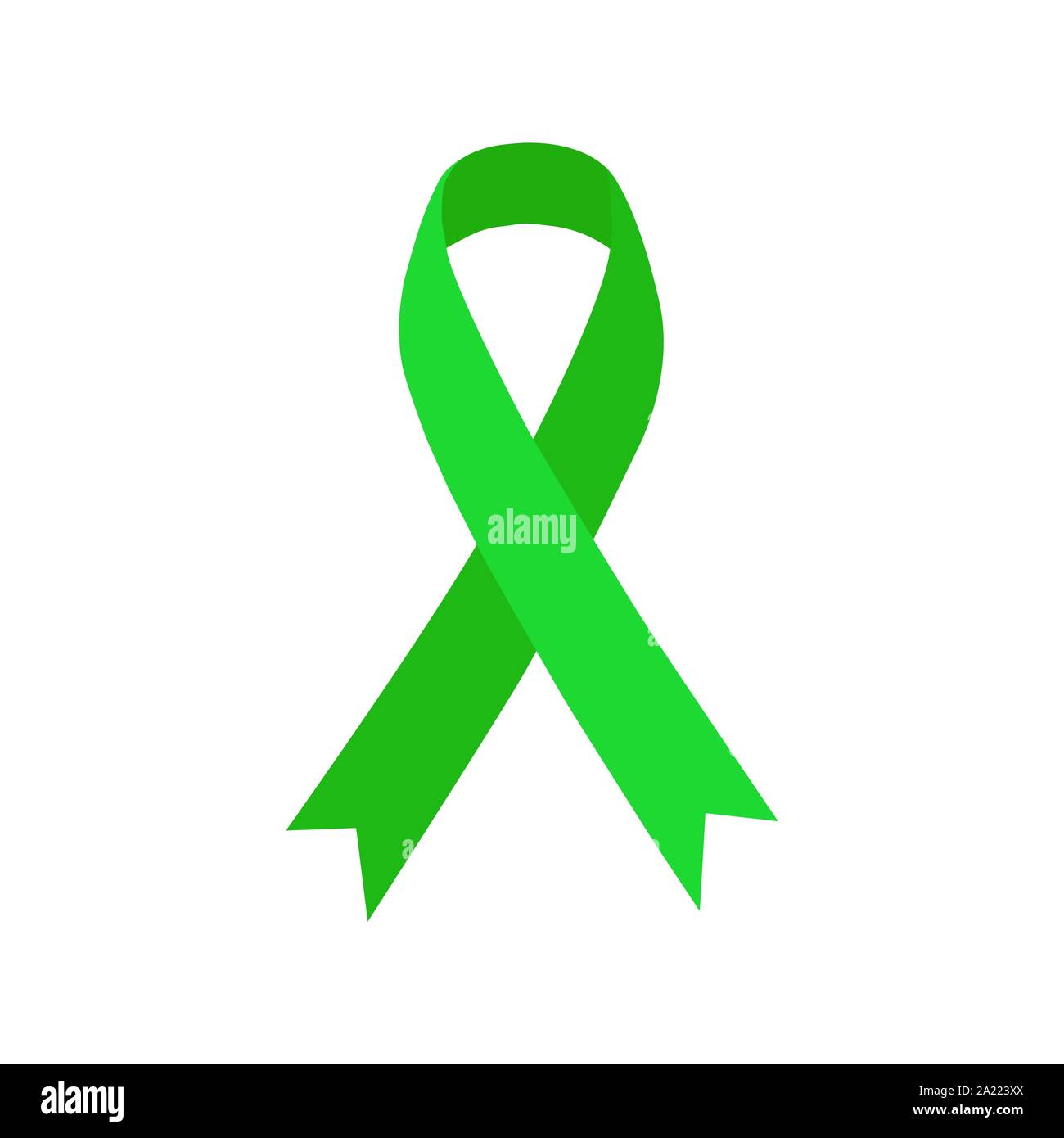 Green Ribbon Symbol der geistigen Gesundheit. Vector EPS 10. Stock Vektor