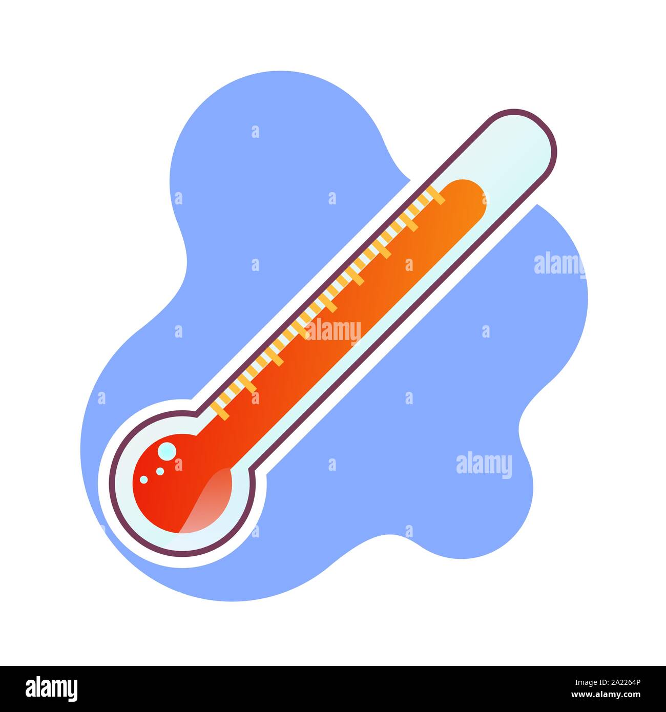 Thermometer Vector Illustration. Laborgeräte Stock Vektor