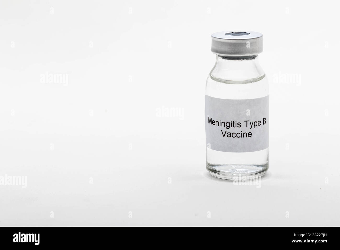 Medizinische Konzept medizinische eine medizinische Durchstechflasche lesen Meningitis Typ-B-Impfstoff Stockfoto