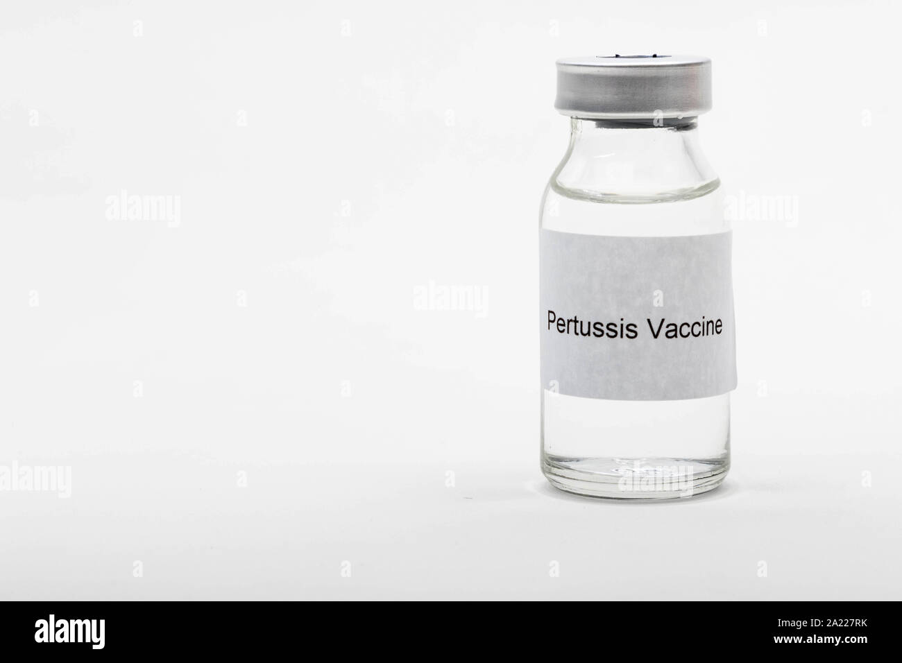 Medizinische Konzept medizinische eine medizinische Durchstechflasche lesen Pertussis Stockfoto