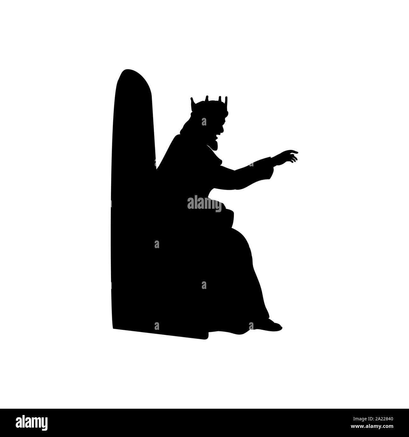 König gibt das Dekret. König Herodes Krippe. Vector Illustration Stock Vektor König gibt das Dekret. König Herodes Krippe. Vector Illustration Stock Vektor