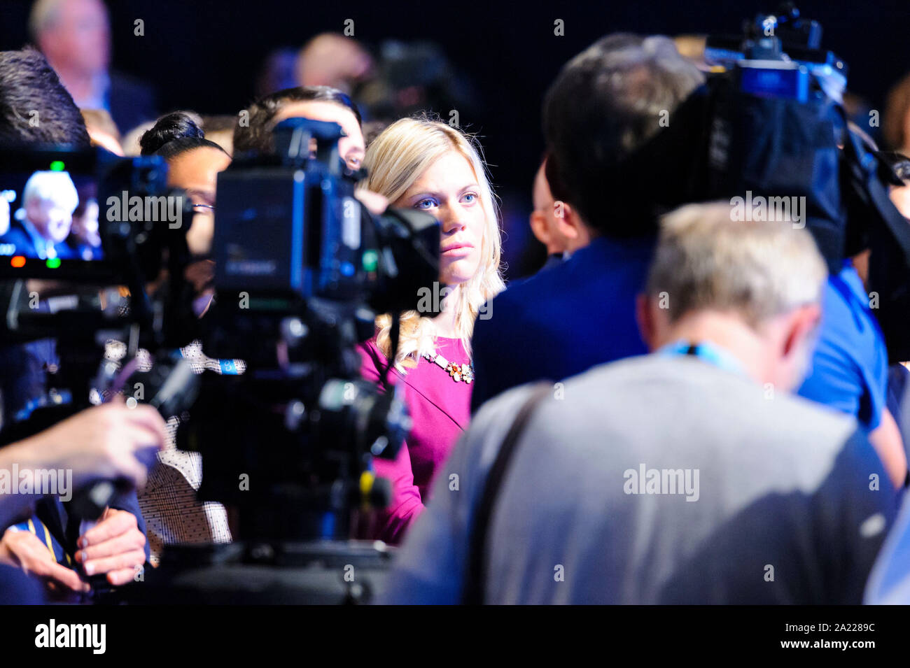 Manchester, Großbritannien. 30. September 2019. Tag 2 des 2019 Parteitag der Konservativen Partei in Manchester Central. Credit: Paul Warburton/Alamy leben Nachrichten Stockfoto