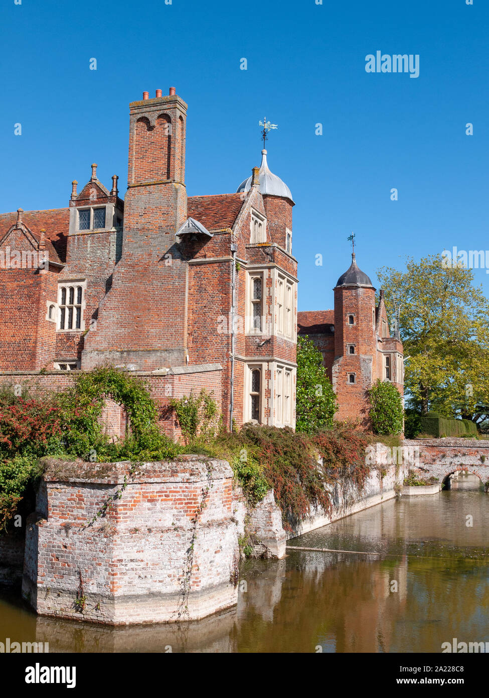 Kentwell Hall Suffolk Tudor Manor besonderen Tag besuchen Olde romantische Historische Re-enactment - Suffolk, Großbritannien Stockfoto