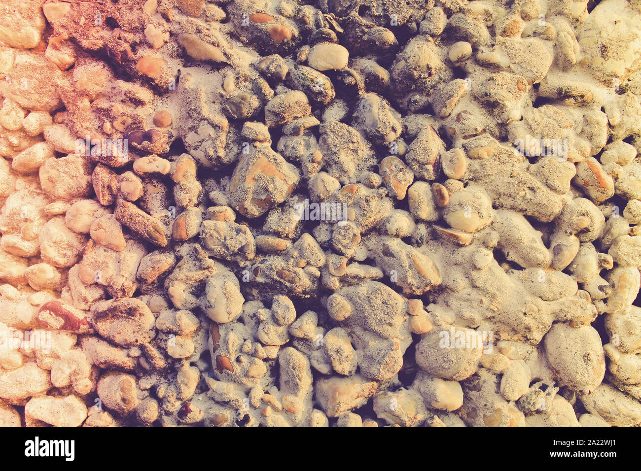 Eine Nahaufnahme eines Kies Hintergrund Stockfoto
