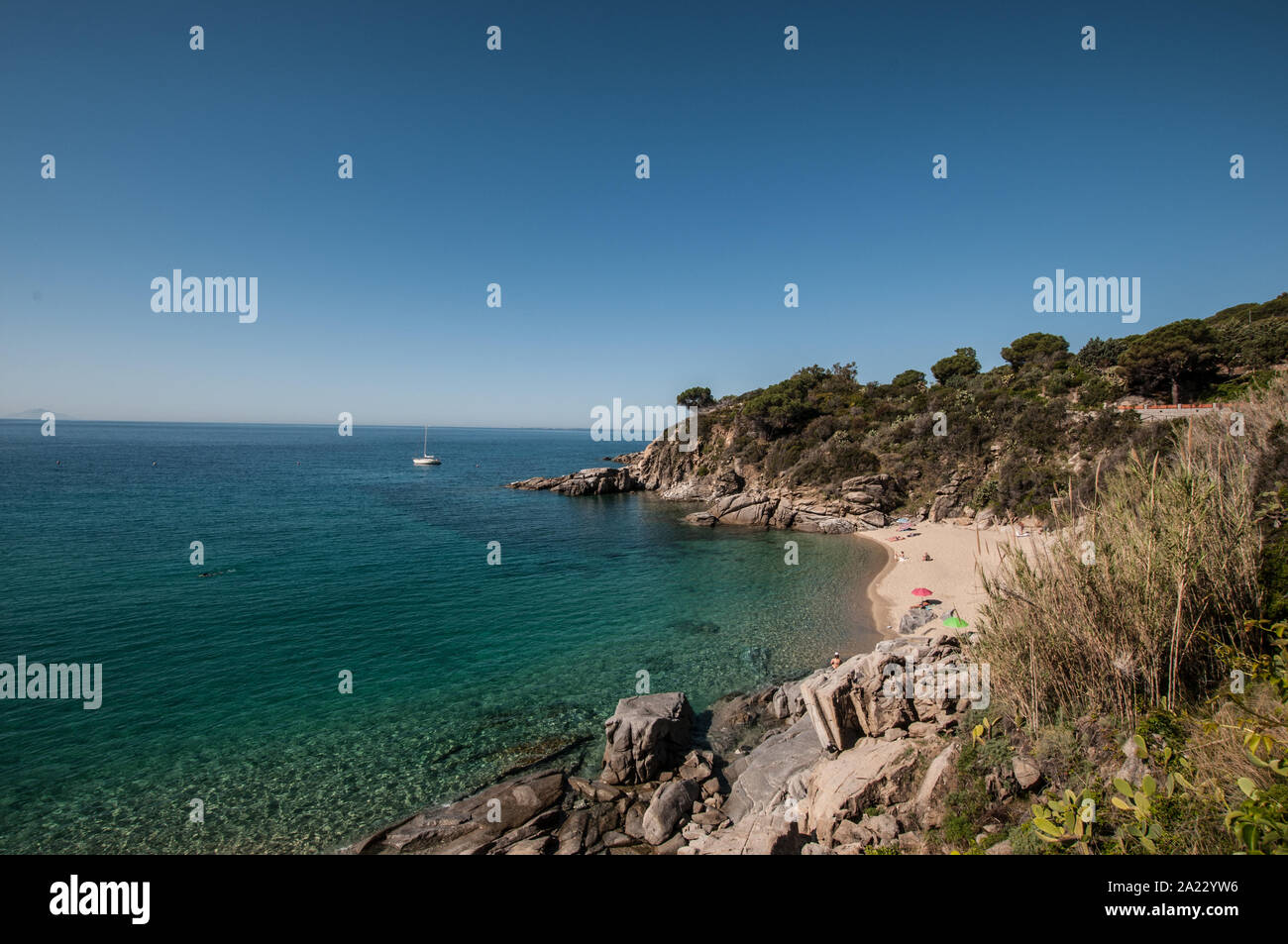 Cavoli, der kleine Strand Stockfoto