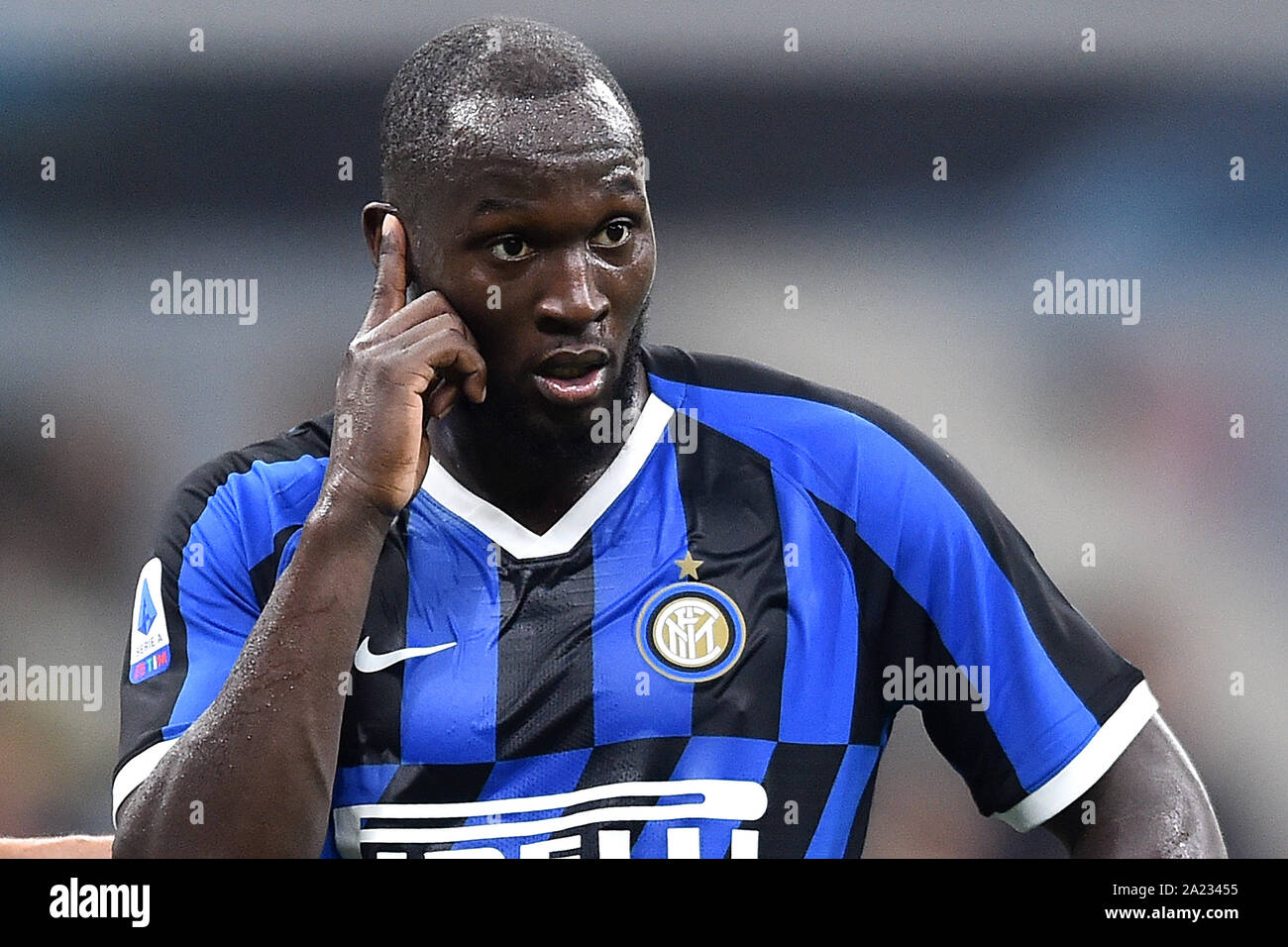 Romelu Lukaku von Internazionale Milano 26-8-2019 Stadio Giuseppe Meazza Fußball Serie A 2019/2020 FC Internazionale - US Lecce Foto Andrea Stacci Stockfoto