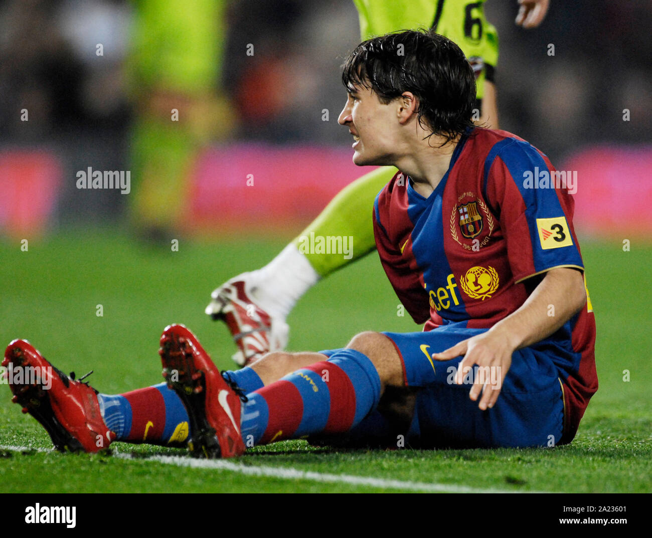 Estadio Camp Nou Barcelona Spanien, 24.02.2008 Fußball: der spanischen Primera Division, FC Barcelona (BCN) vs UD Levante (LVN) 5:1, Bojan (BCN) Stockfoto