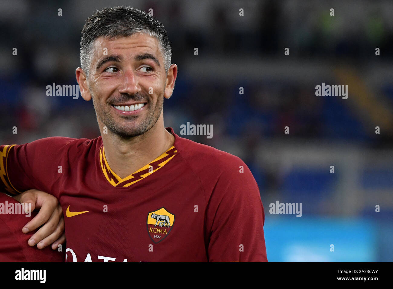 Aleksandar Kolarov der AS Roma Roma 11/08/2019 Stadio Stadio Olimpico Fußball Freundschaftsspiel vor der Saison 2019/2020 AS Rom - Real Madrid Mabel Grün Stockfoto
