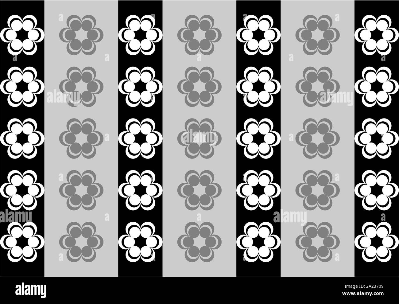 Blumen Dahlien von grünen Farben in verschiedenen Größen Stock Vektor