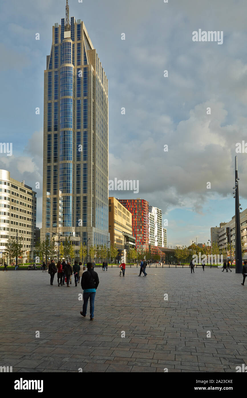 Stadtzentrum Rotterdams anzeigen Stockfoto