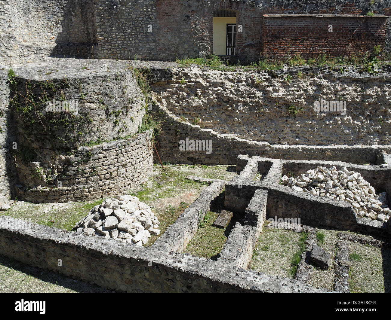 Scarbantia römische Ruine Garten, Sopron, Ungarn, Magyarország, Europa Stockfoto