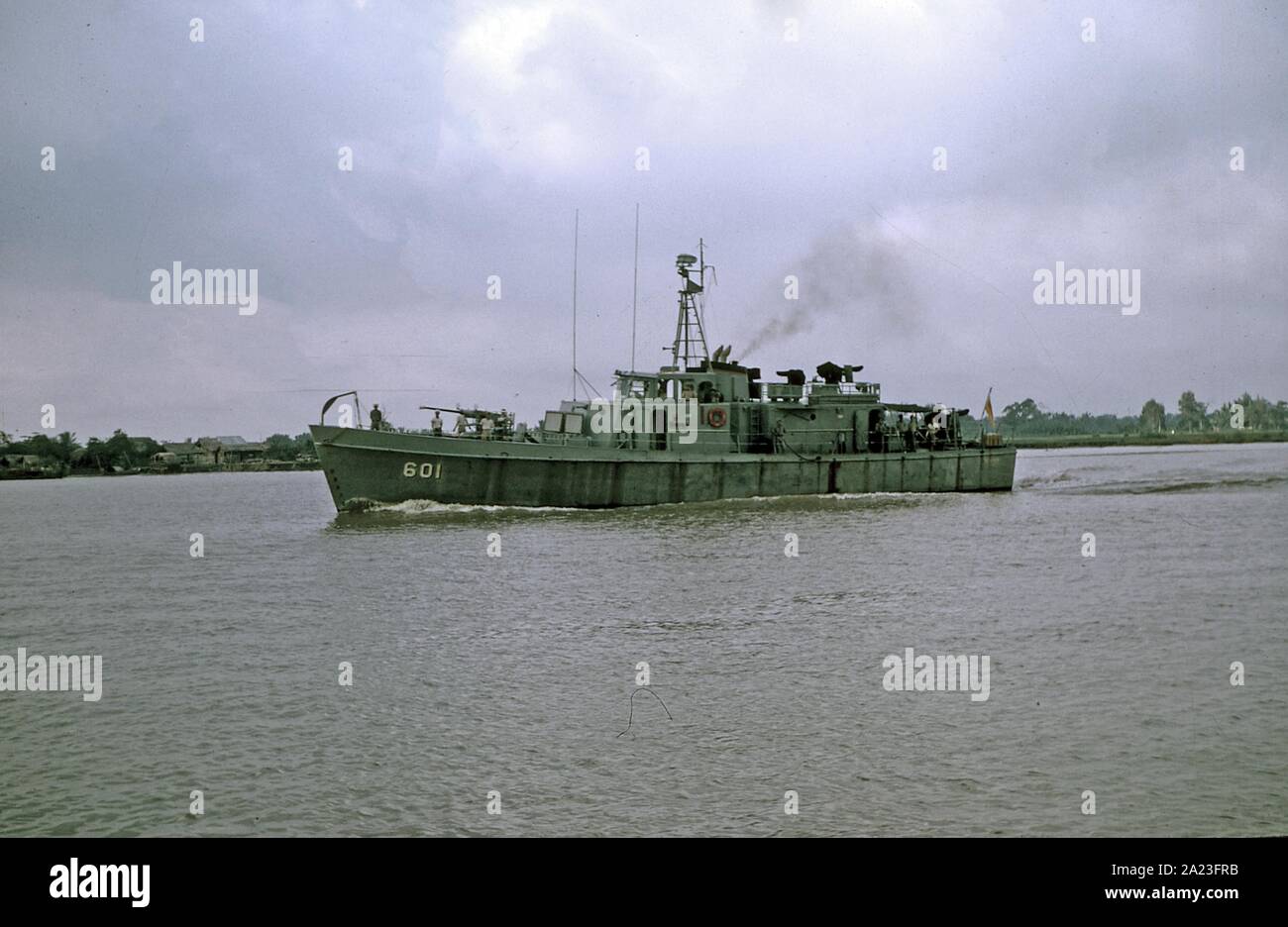 Vietnam-Krieg/Vietnam Krieg - Süd Vietnam Marine/Republik Vietnam Marine/Patrouille Kanonenboot Medium RVNS Tien Moi HQ-601/PGM-65 Stockfoto