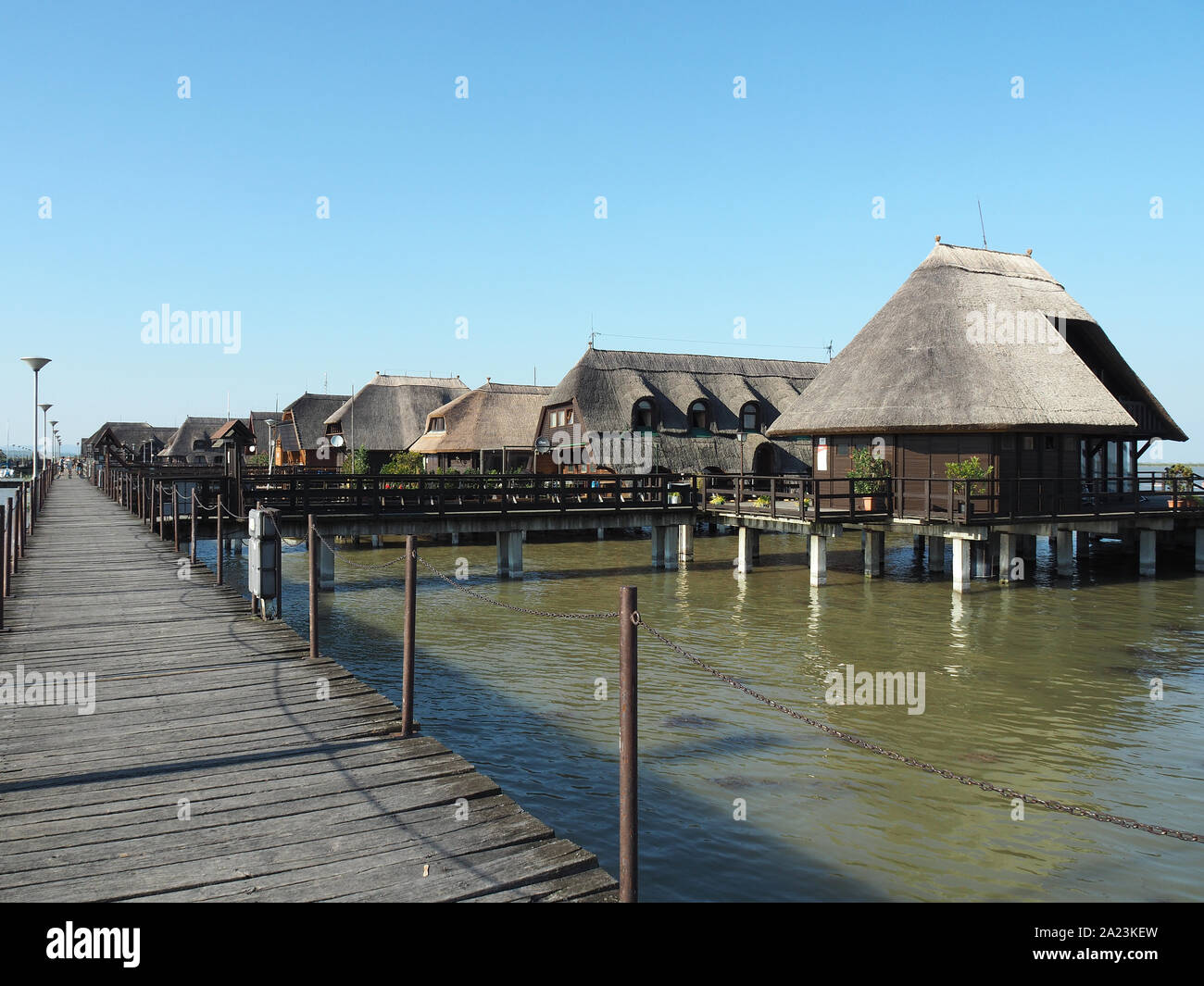 Ferienhaus in den Neusiedler See (Neusiedler See), Ungarn, Magyarország, Europa gebaut Stockfoto