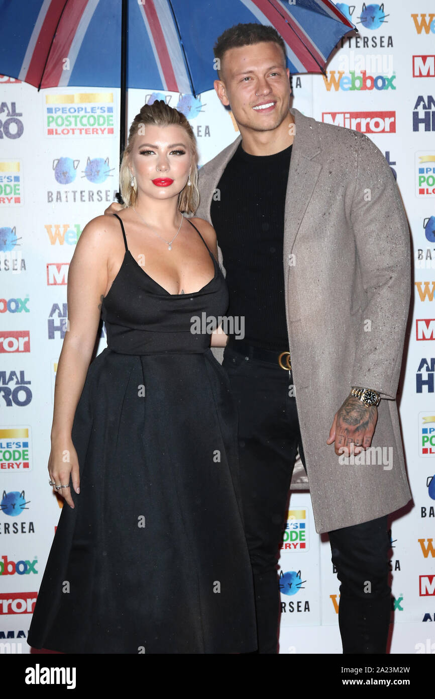 Alex und Olivia Bowen, Spiegel tierischen Helden Awards 2019, in Partnerschaft mit der Menschen Postcodelotterie und Webbox, Grosvenor House Hotel, London, Großbritannien, 30. Stockfoto