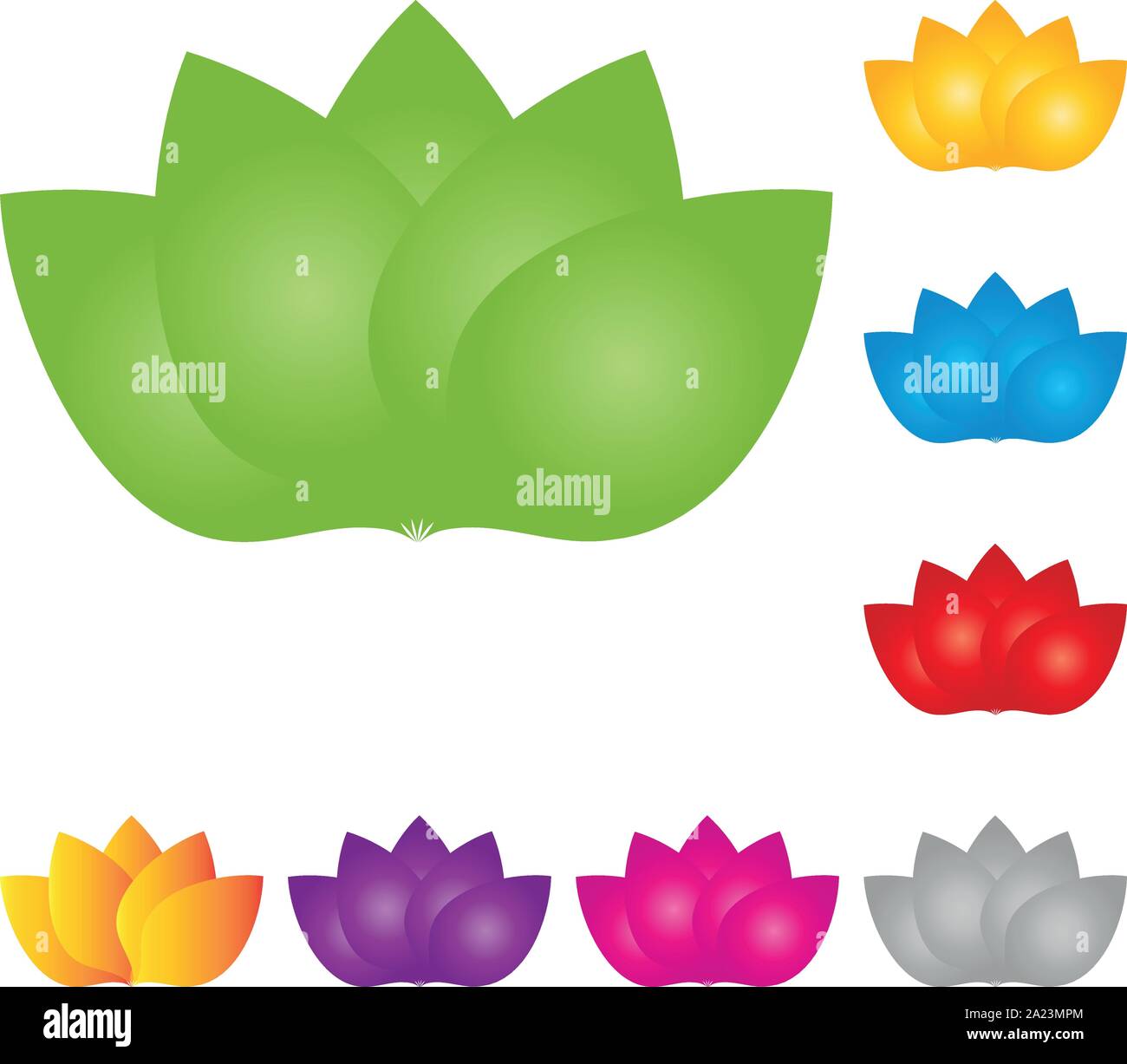 Blätter, Heilpraktiker, Wellness, logo Stock Vektor