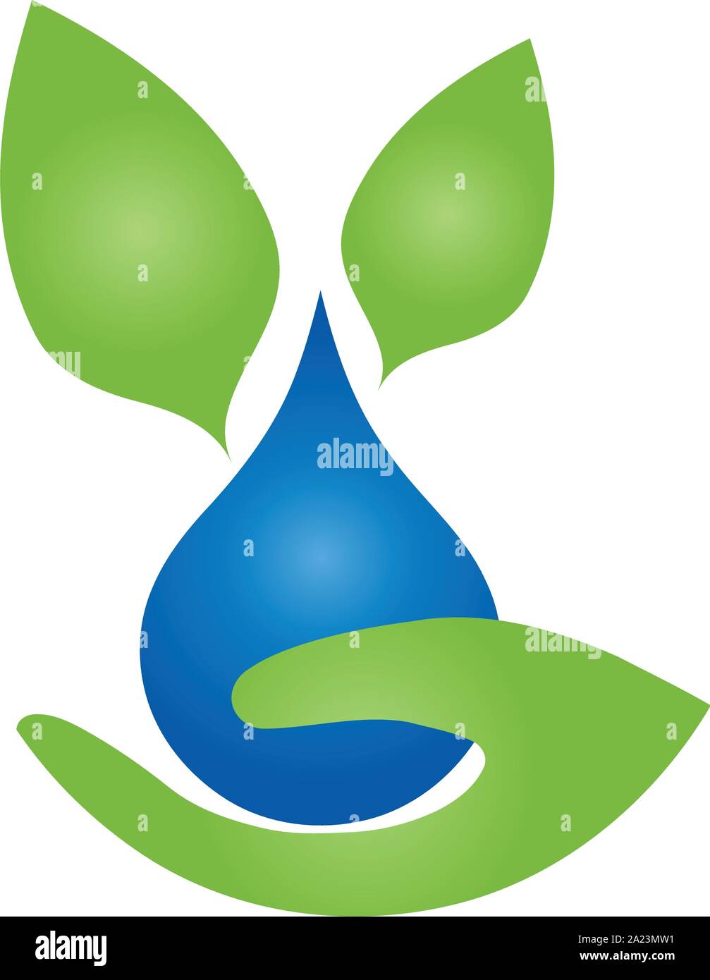 Hand, Blätter, Heilpraktiker, Wellness, logo Stock Vektor