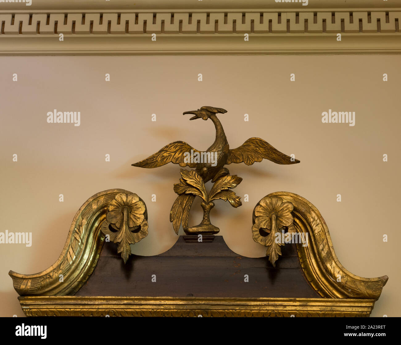 Dekorative Details in den Bayou Bend House Museum, das Museum der feinen künste, Houston, Museum für amerikanische Kunst und Gemälde Stockfoto