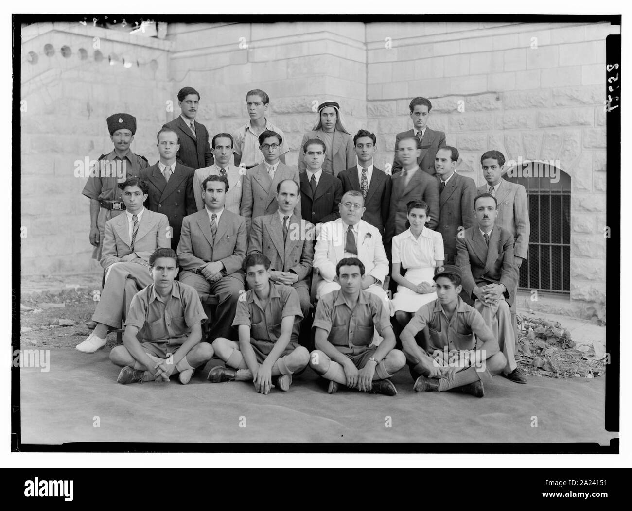 P.B.S Gruppen genommen am 12.08.1942, 8 (Araber und Juden), kleinere Gruppe Stockfoto