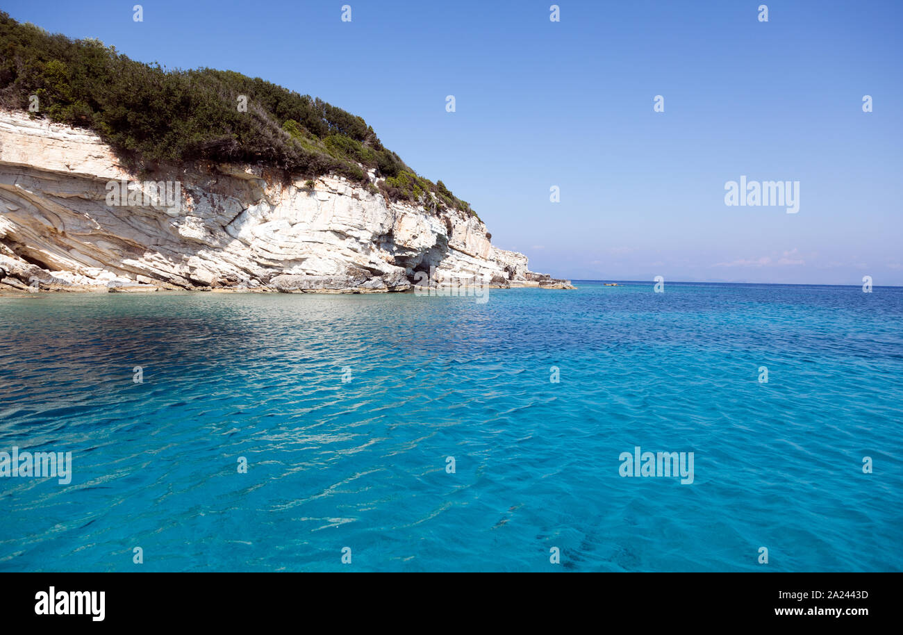 Ionische Meer In Anti Paxos Griechische Inseln Griechenland Stockfoto