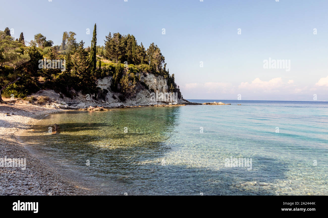 Kipos Strand Paxos Griechische Inseln Griechenland Stockfoto
