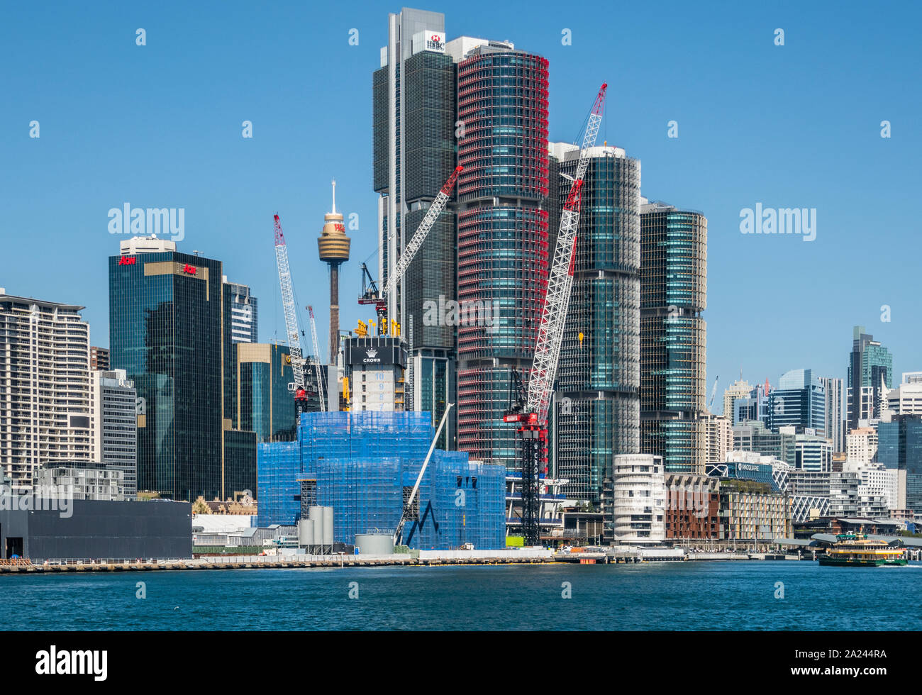 International Towers und Crown Casino Baustelle in Barangaroo, Sydney, New South Wales, Australien Stockfoto