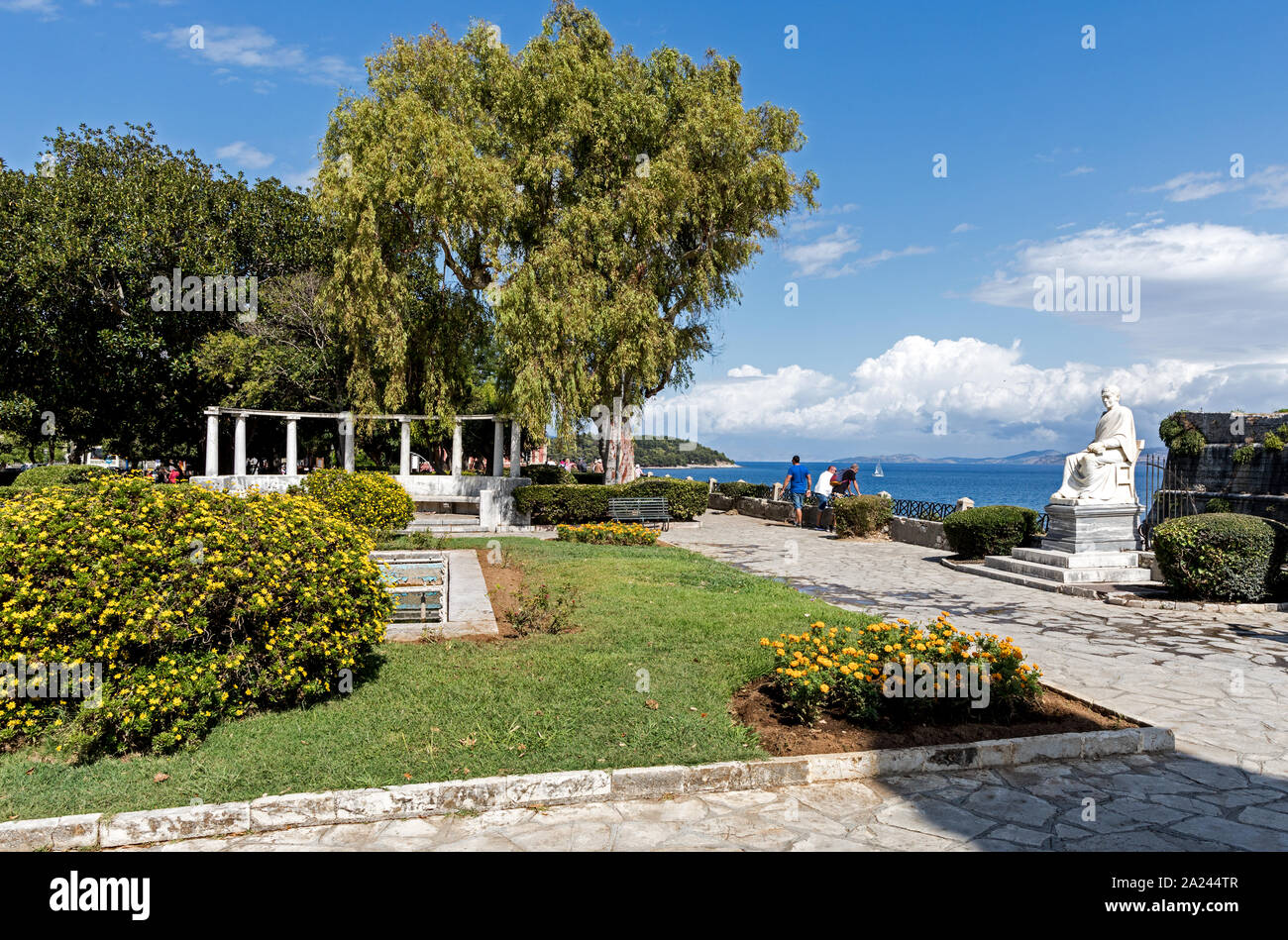 Statue von Porta Maggiori in Borchetto Gärten der Stadt Korfu Griechische Inseln Griechenland Stockfoto