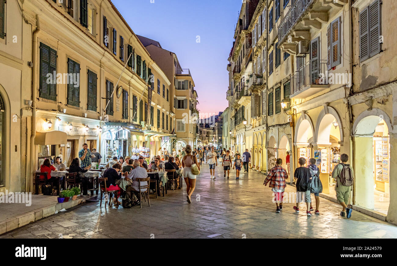 Korfu Stadt Griechenland Stockfoto