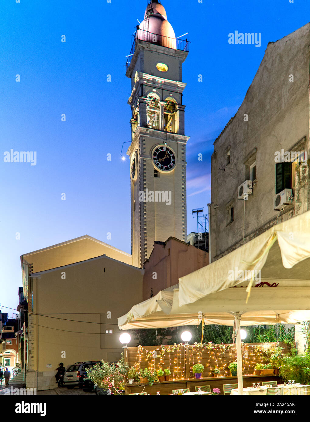 St. Spiridon Kirche Korfu Stadt Griechenland Stockfoto
