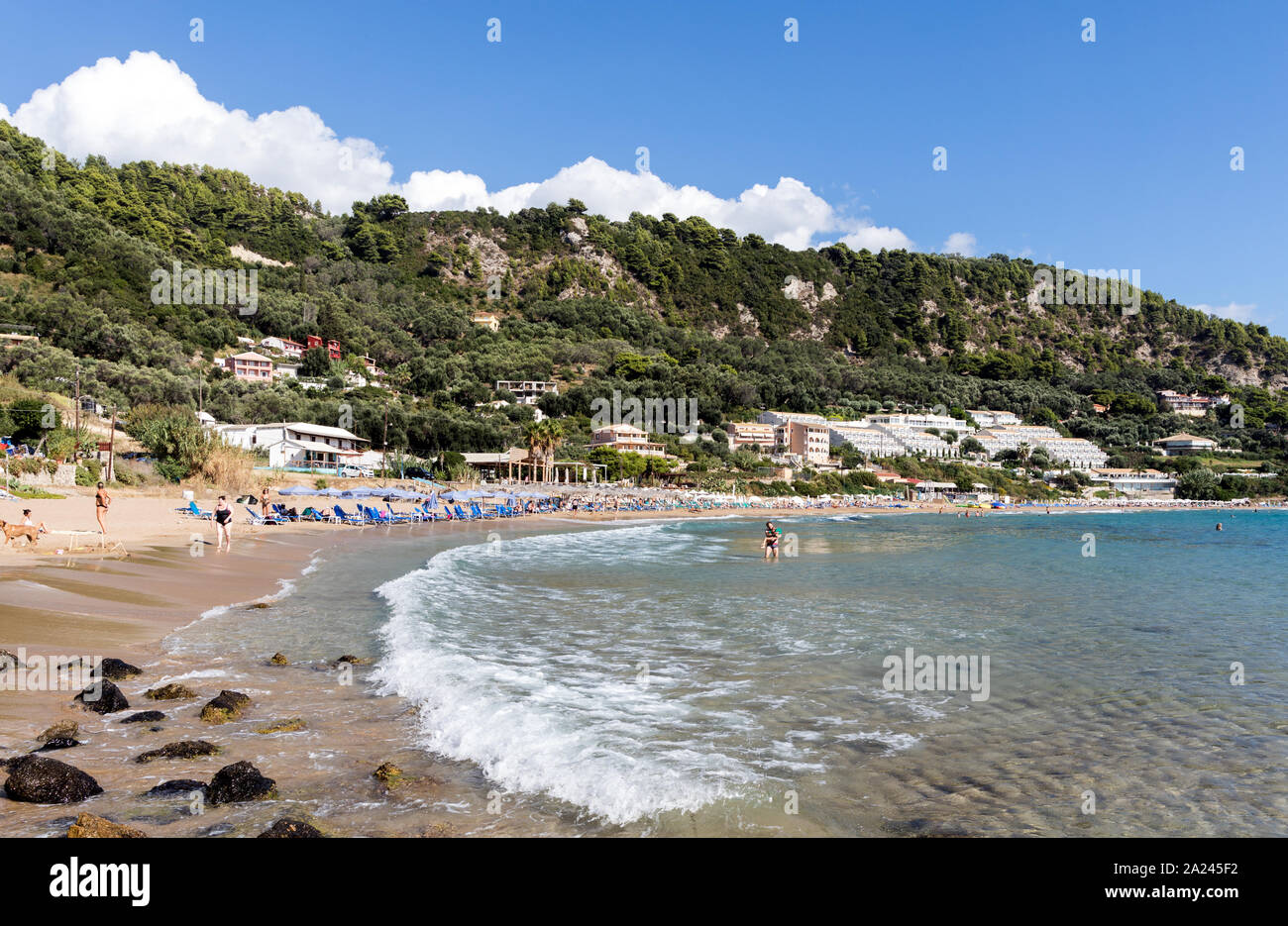 Kontogialos Beach Korfu Griechische Inseln Griechenland Stockfoto