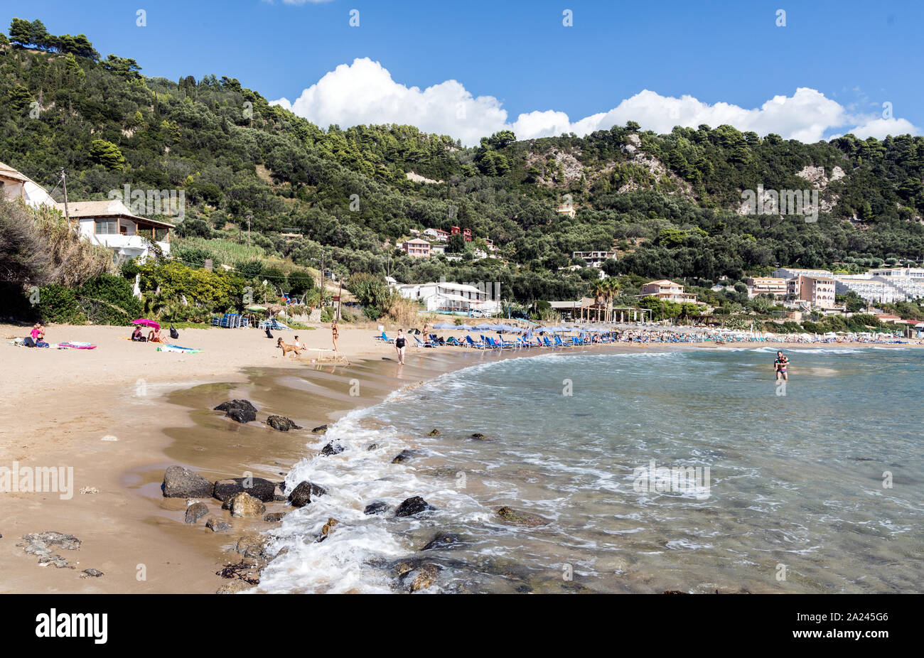 Kontogialos Beach Korfu Griechische Inseln Griechenland Stockfoto