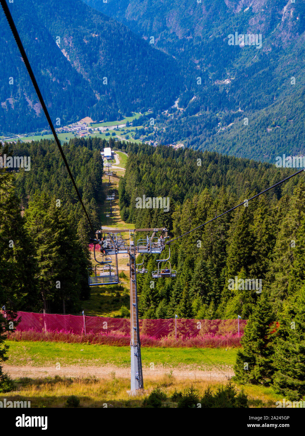 Pra Rodont-Doss del Sabion Sessellift, Val Rendena, Südtirol, Dolomiten, Nord Italien Stockfoto