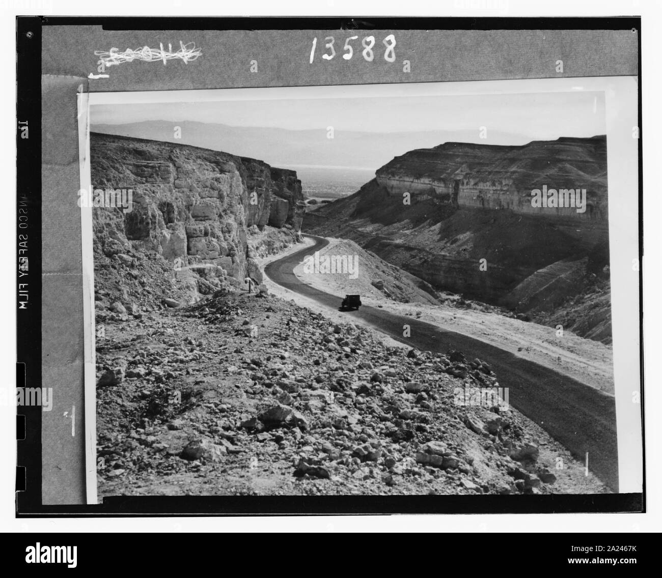 Palästina und Israel Themen von 1953. Neuen Weg zum Toten Meer über Ras Ez Zuneira Pass von Beerscheba, 1953 Stockfoto