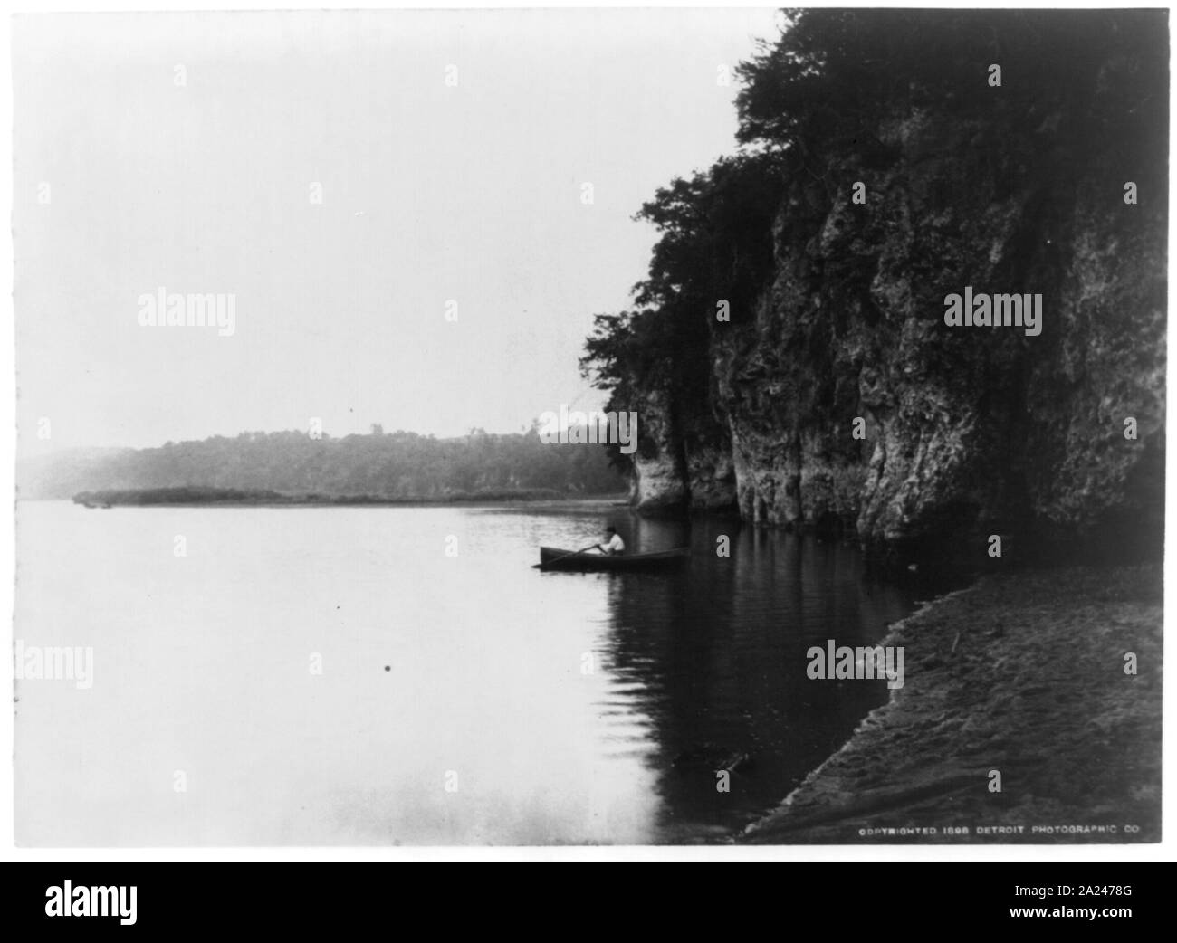 Palisaden, Cedar River, Iowa Stockfoto