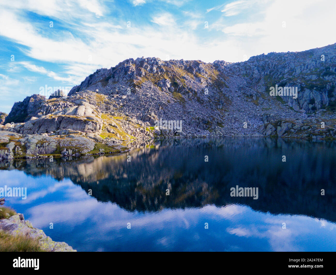 Lago Nero (Englisch: Schwarzer See) in Cornisello, Brenta Dolomiten, Südtirol, Italien Stockfoto