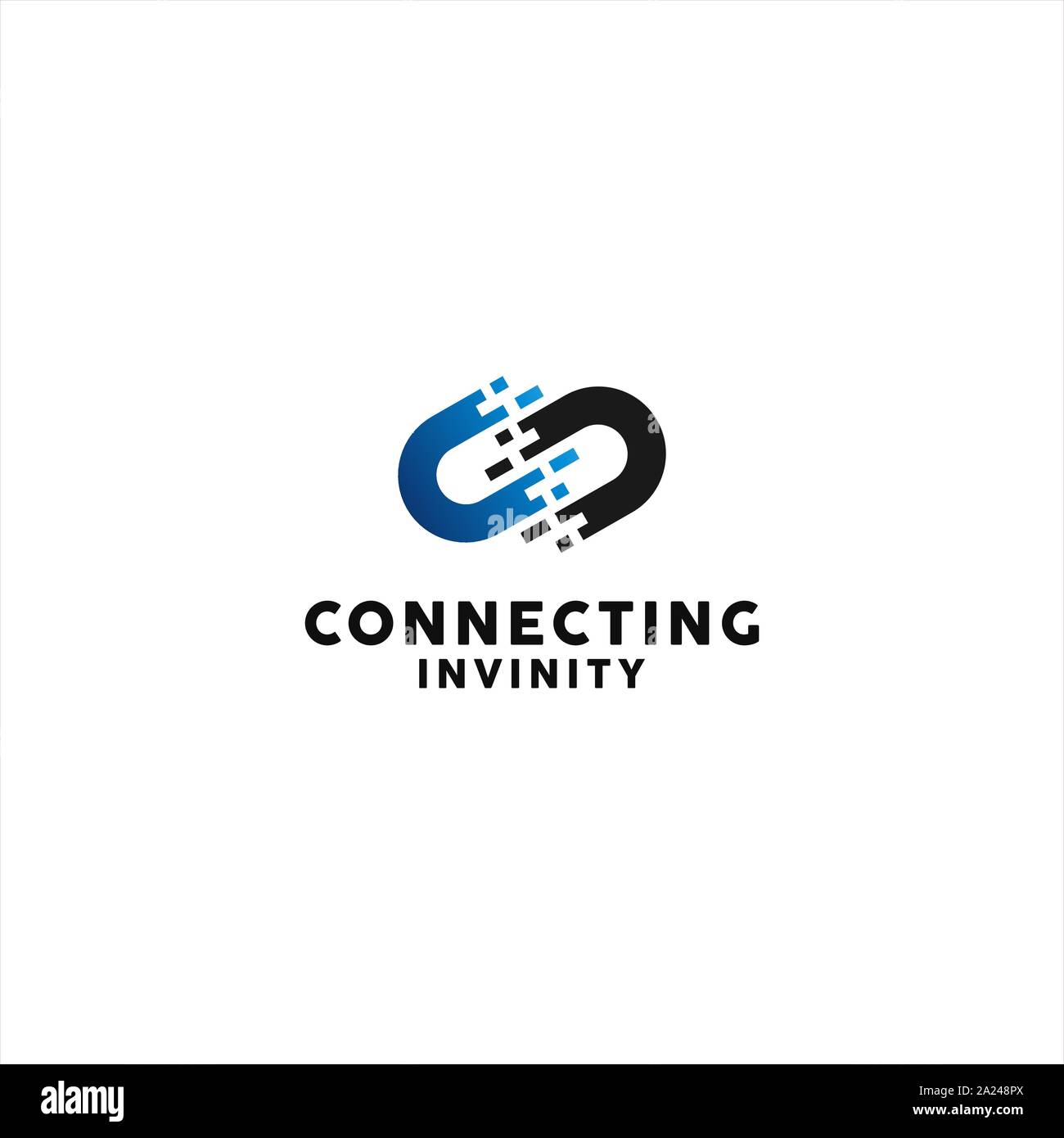Infinity Connect für Internet Logo Stock Vektor