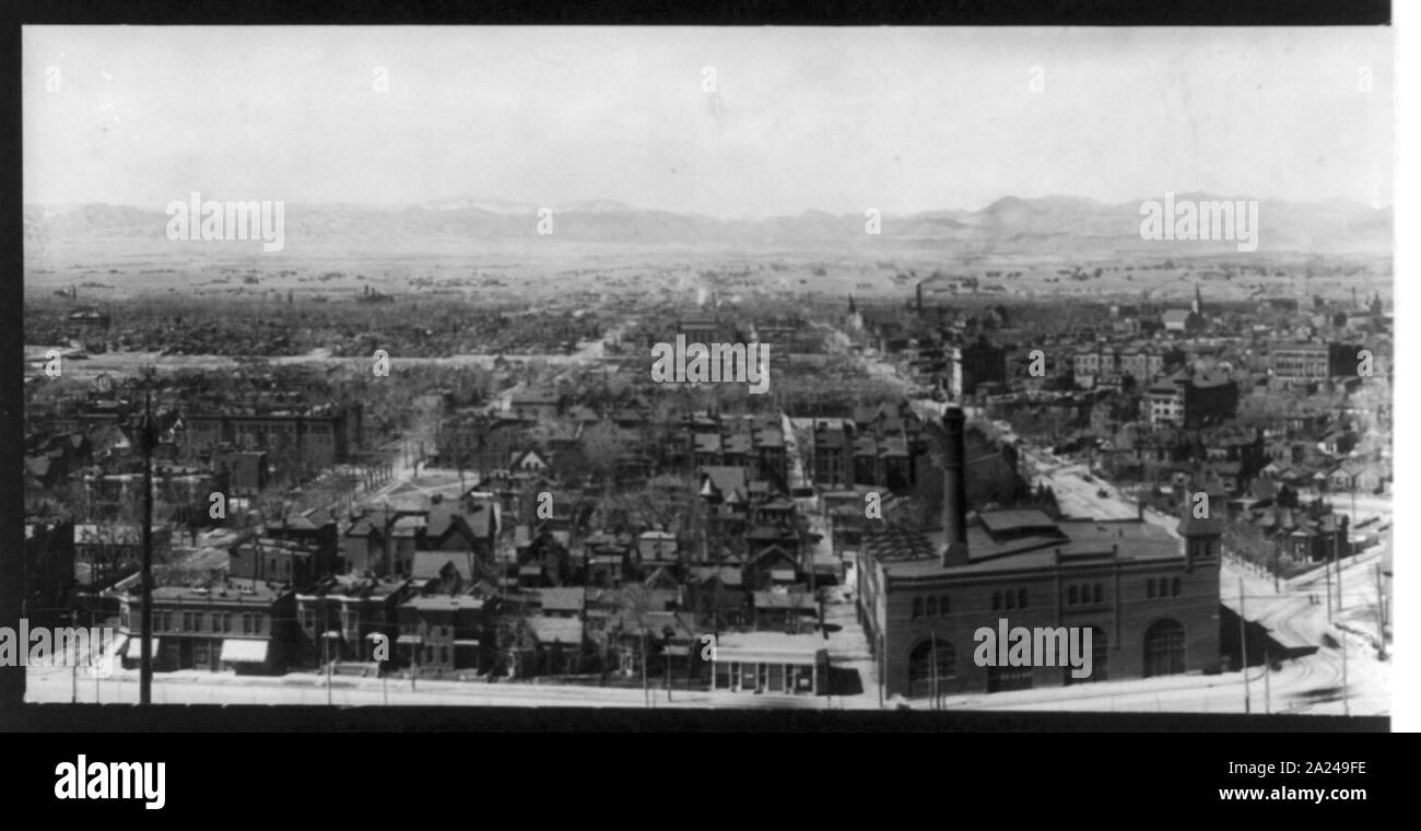 Panorama von Denver, Colo.: linke Seite Stockfoto