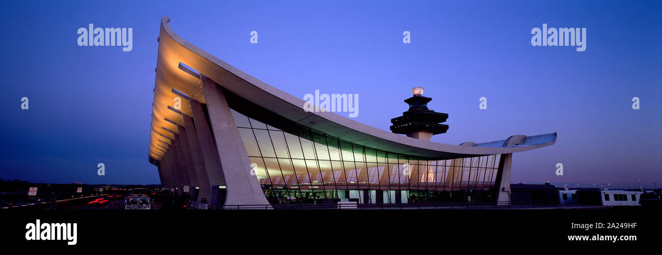 Panorama der Flughafen Dulles, Virginia Stockfoto