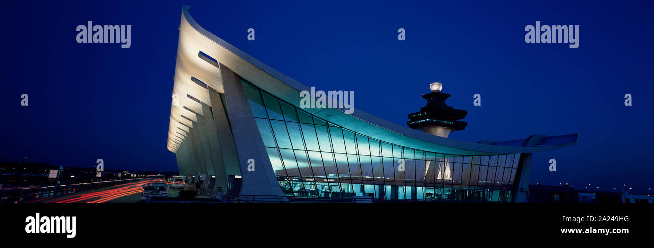 Panorama der Flughafen Dulles, Virginia Stockfoto