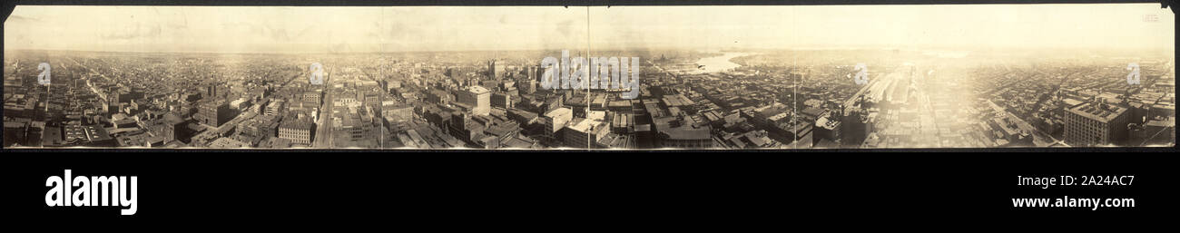 Panoramablick von Baltimore aus dem Emerson Tower; Stockfoto