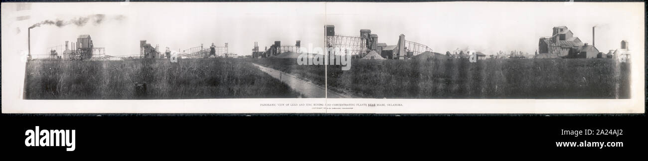 Panoramablick auf Blei und Zink Bergbau und Konzentration der Pflanzen in der Nähe von Miami, Oklahoma; Stockfoto