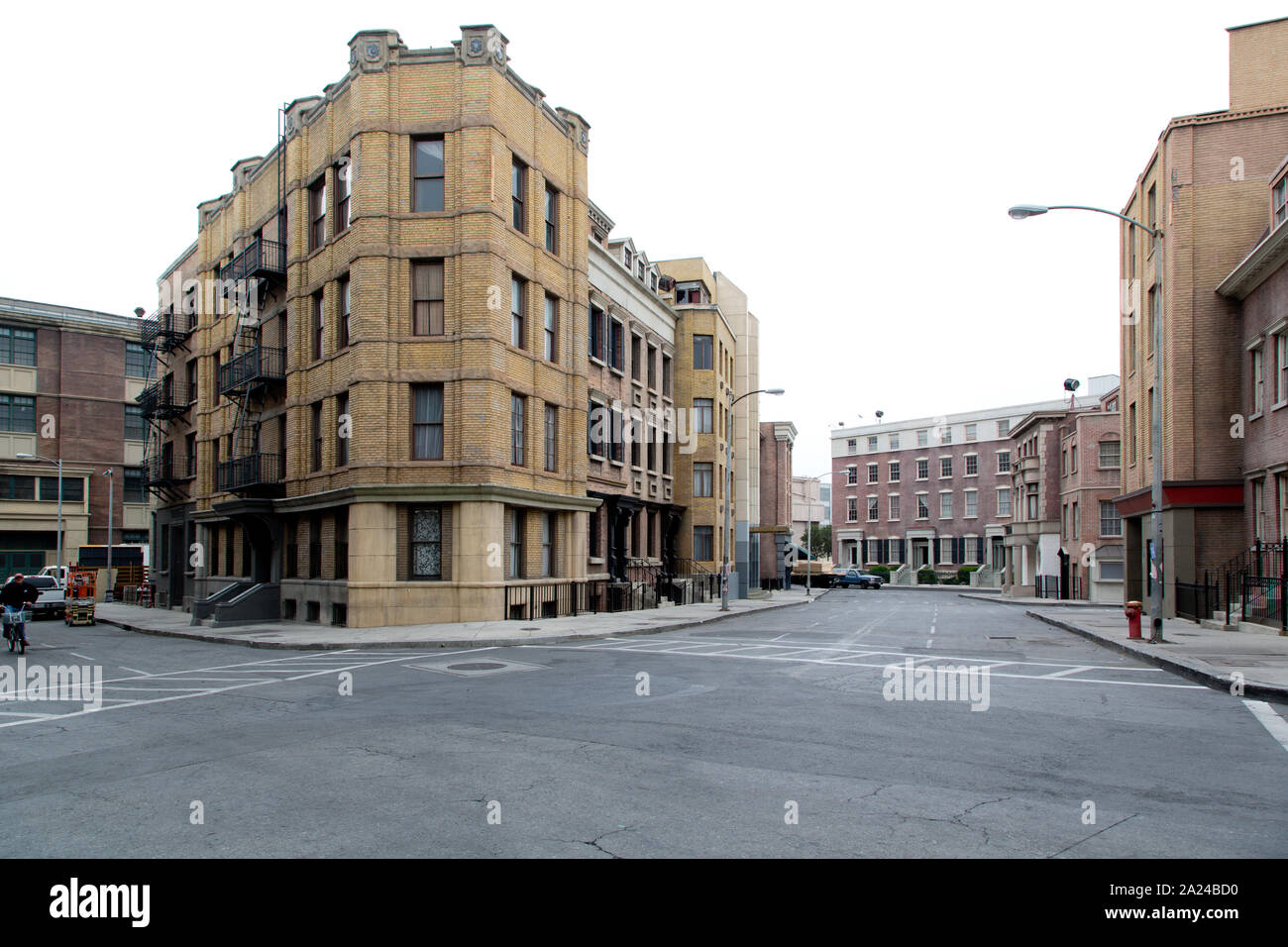 Paramount Pictures zurück viele Sätze von New York City Straßen, in der Hollywood Stadtteil von Los Angeles, Kalifornien gehabt Stockfoto