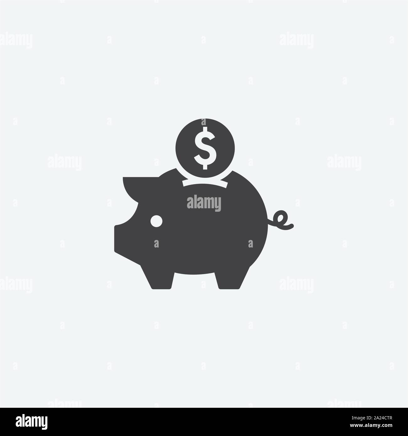 Sparschwein flachbild Symbol vektor Illustration. piggy Bank Symbol, Symbol, Illustration, piggy Bank logo Icon Stock Vektor