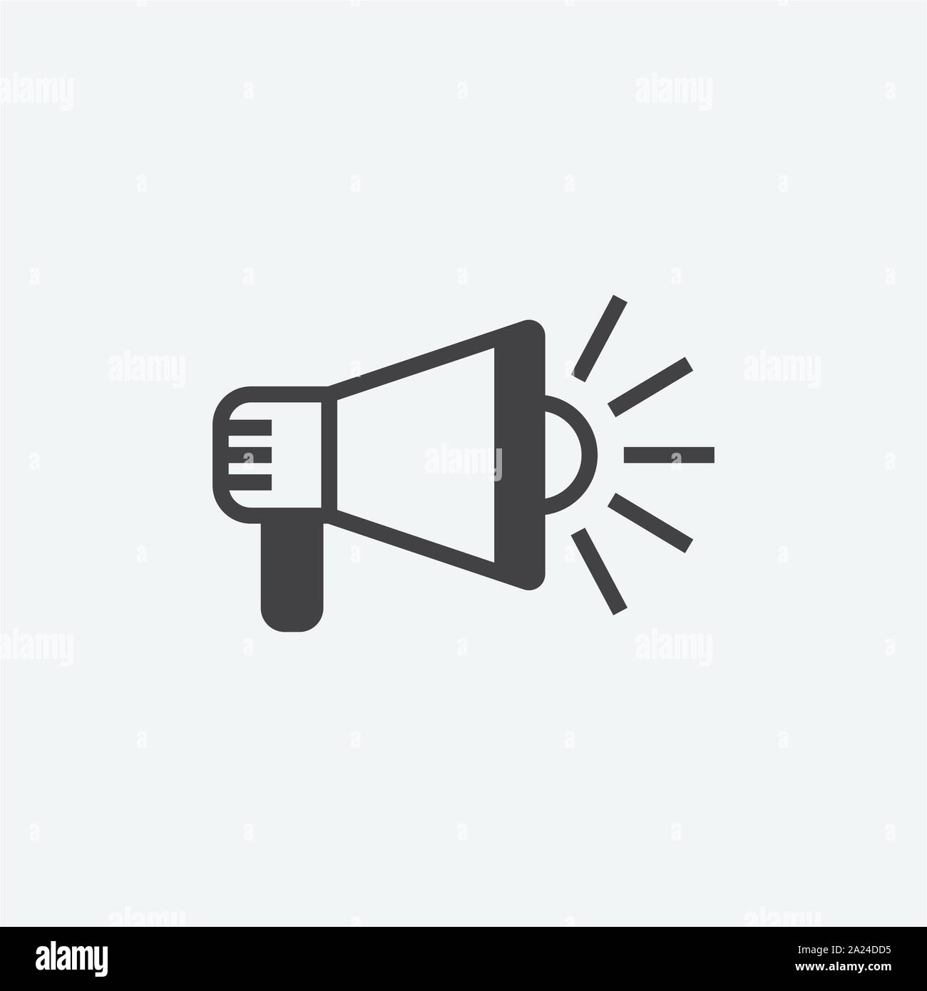 Lautsprecher flachbild Symbol vektor Illustration, megephone Lineare logo Icon, Lautsprecher lineare Symbol Stock Vektor