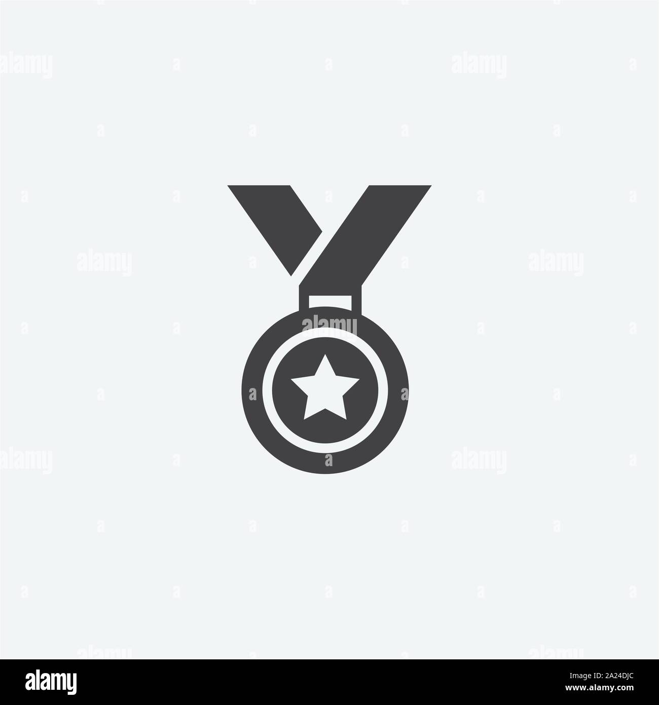 Medaille Symbol in trendigen Flat Style auf grauem Hintergrund. Medaille, Symbol, Design, Logo, App, UI. Meister Vector Illustration. Stock Vektor