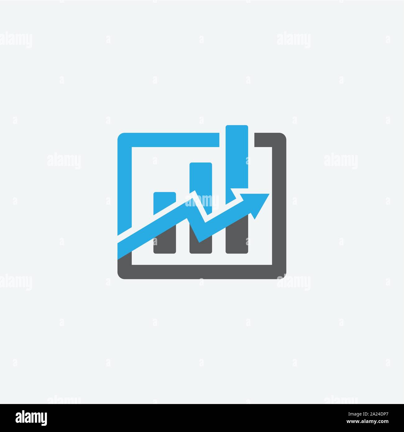 Balkendiagramm flachbild Icon Design vorlage, Statistik, Daten analytic Design Vector Illustration, Daten analytische Flachbild-Symbol Stock Vektor