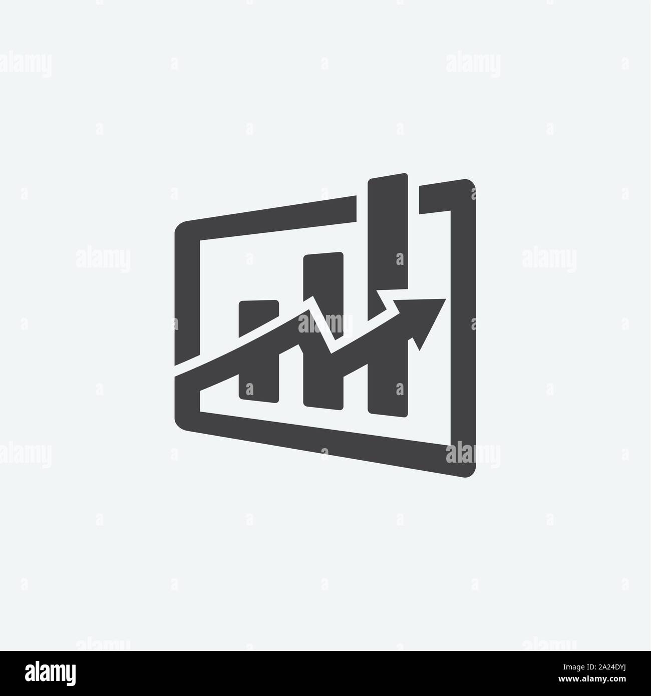 Balkendiagramm Icon Design vorlage, Statistik, Daten analytic Design Vector Illustration, Daten analytische Flachbild-Symbol Stock Vektor
