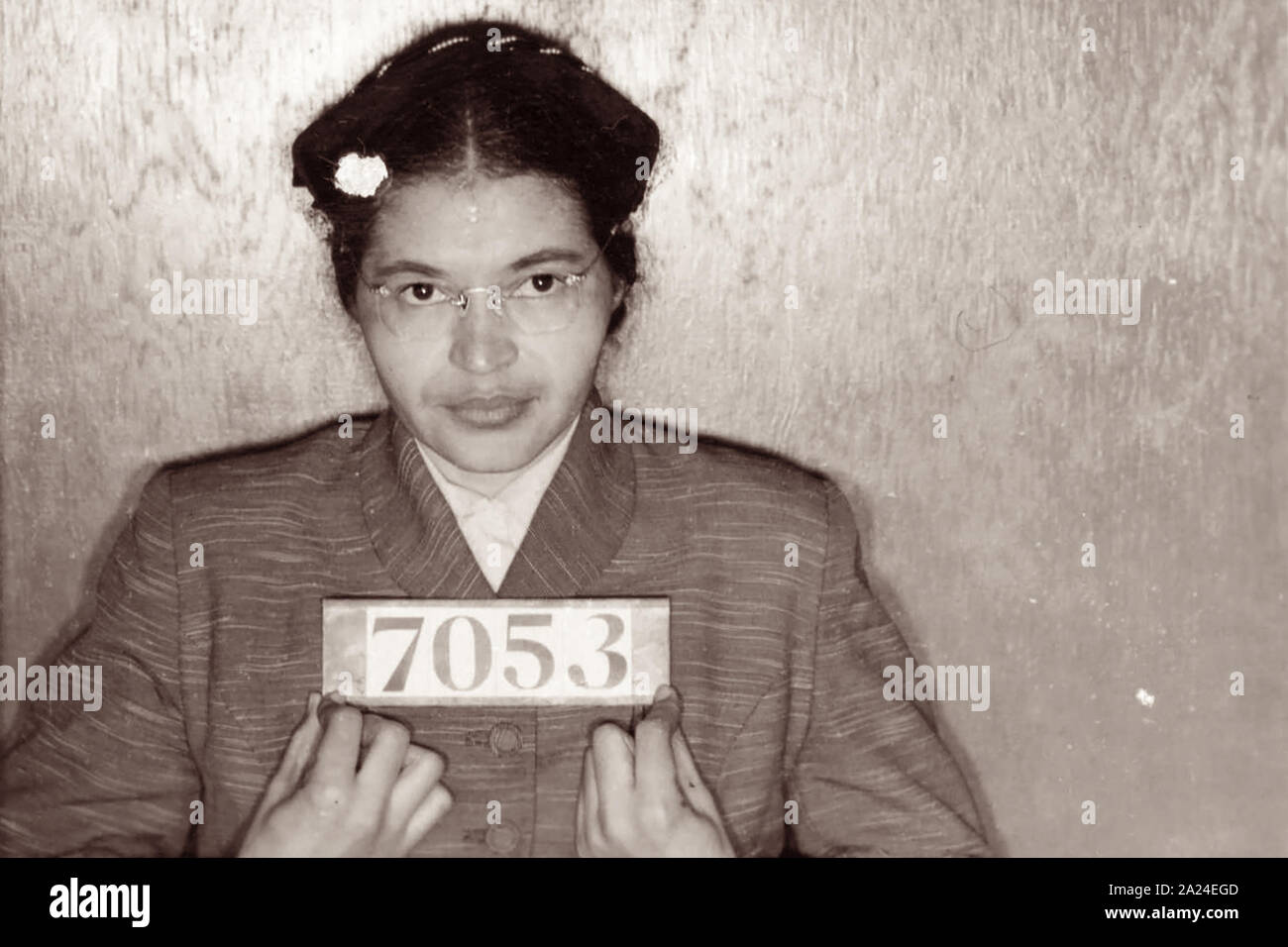 Montgomery, Alabama Polizei Foto (polizeifoto) von Rosa Parks, 21. Februar 1956. Stockfoto