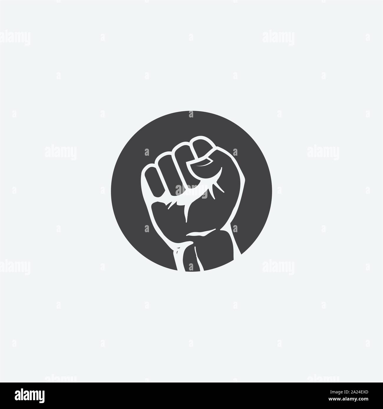 Power unterzeichnen. Faust männliche Hand. Vector Illustration Stock Vektor