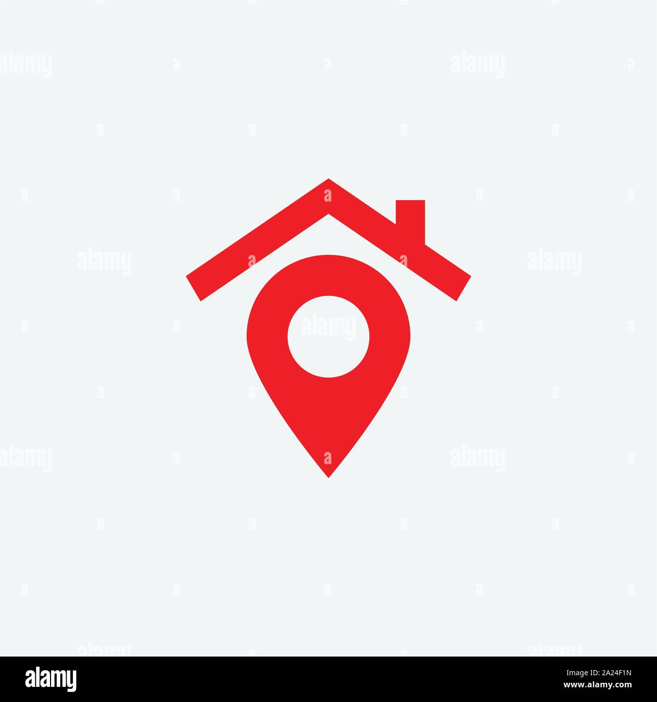 Haus pin Symbol Karte Vektor, Pin-Karte Logo, Symbol Stock Vektor